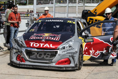 Peugeot Redbull WRX Accidente