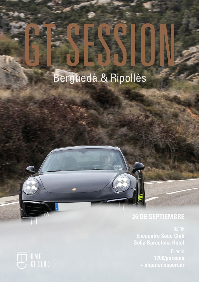 Porsche carrera negro ruta