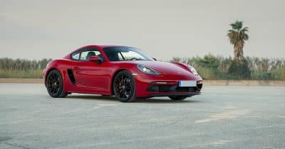 Porsche 718 Cayman 4 side front view