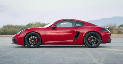 Porsche 718 Cayman 4 side view